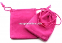 Saculet catifea, roz intens, 7x5cm - x5