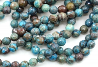 Calsilica beads, super, round faceted, 6mm