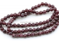 Garnet beads, round, 4.5mm