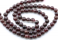 Garnet beads, round, 5.5mm