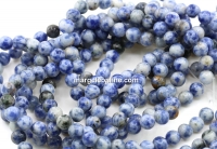Sodalite beads, round, 6mm
