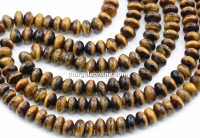Brown Tiger Eye beads, rondelle, 8x5mm