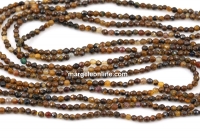 Tiger eye beads, faceted round, 2.3mm