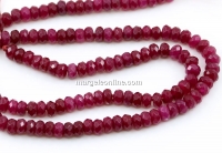 Margele Agate, rondele fatetate, grena, 4.5mm