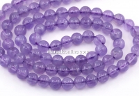 Amethyst beads, round, 4.5mm