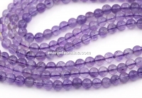 Margele Ametist, rotund, 4mm