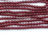 Garnet Beads, round, 3.5mm
