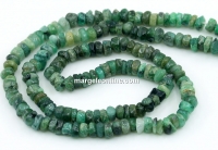 Emerald Chip Beads, irregular, 4x2mm