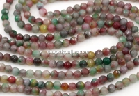 Agate beads, round faceted, gradient, 4.5mm