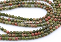 Unakit beads, round, multicolor, 3mm