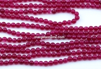 Margele Agate, rotund, grena, 2.5mm