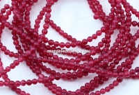 Agate beads, round, burgundy, 3mm