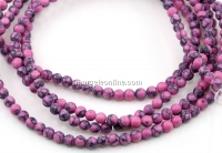 Synthetic Haolite beads, round, pink, 3mm