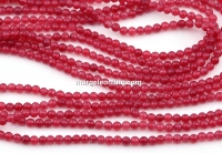Agate beads, round, brick, 2.3mm