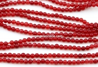 Margele Agate, rotund, caramiziu intens, 2.3mm