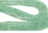 Aventurine green beads, round, 3.3mm