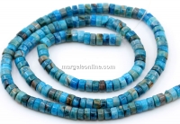 Calsilica beads, heishi disc, 4.5mm