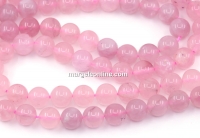 Margele Cuart roz, rotund, 8mm
