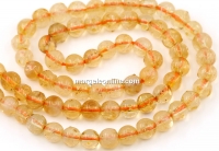 Citrine Beads, round, 5.5mm