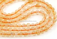 Citrine Beads, round, 5.5mm