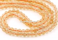 Citrine Beads, round, 4.5mm