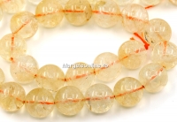 Citrine Beads, round, 13mm
