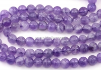 Amethyst Beads, round, 6.5mm