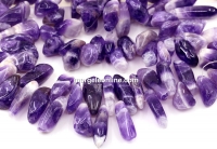 Amethyst beads, stick, 16-22mm - 95cm