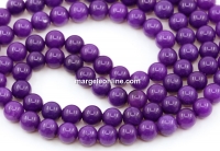 Margele Jad, rotund, mov intens, 6.5mm