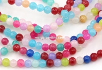 Margele Jad multicolor, rotund, 4.5mm
