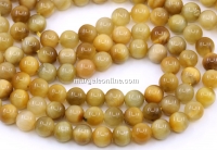 Natural Tiger Eye Beads, round, 6.5mm