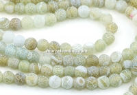 Frosted Agate Beads, round, 6mm