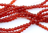 Carnelian Beads, Round, 4.5mm