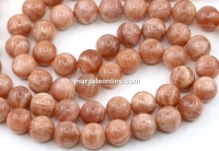 Margele Piatra lunii naturala, rotund, 10mm