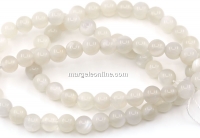 Margele Piatra lunii naturala, rotund, 6mm