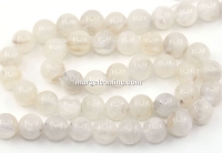 Margele Piatra lunii naturala, rotund, 8mm