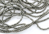 Margele Pirita naturala, rotund fatetat, 2.2mm