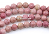 Rhodonite Beads, round, 8.5mm
