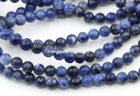 Sodalite Beads, Round, 6mm