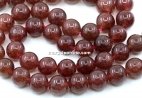 Strawberry Quartz Beads, Round, 10.5mm