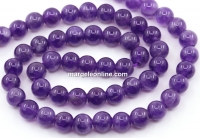Amethyst Beads, Round, 6.5mm