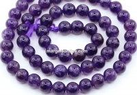 Amethyst Beads, Round, 6.5mm