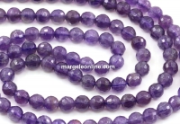 Margele Ametist, rotund fatetat, 6mm