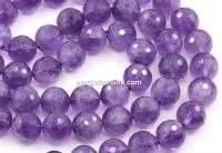 Amethyst Beads, Faceted Round, 10mm