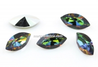 Precious navette, stained glass medium, 10mm - x2