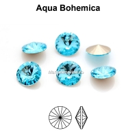 Precious rivoli, bohemian aqua, 14mm - x1