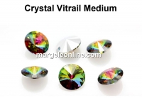 Precious rivoli, stained glass medium, 14mm - x1