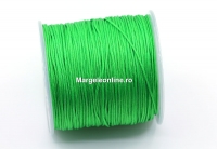 Snur matase pentru bratari, verde crud, 1mm - x5m