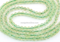 Margele Prehnit, rotund fatetat, 4mm