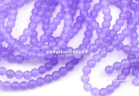 Purple jade beads, round, 4.5mm